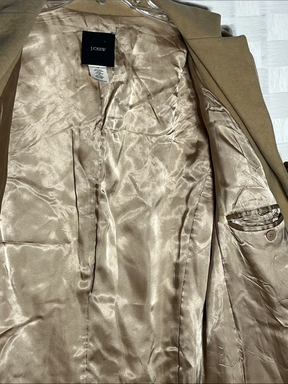 J. Crew Camel Wool Single-Breasted Coat - Picture 9 of 11